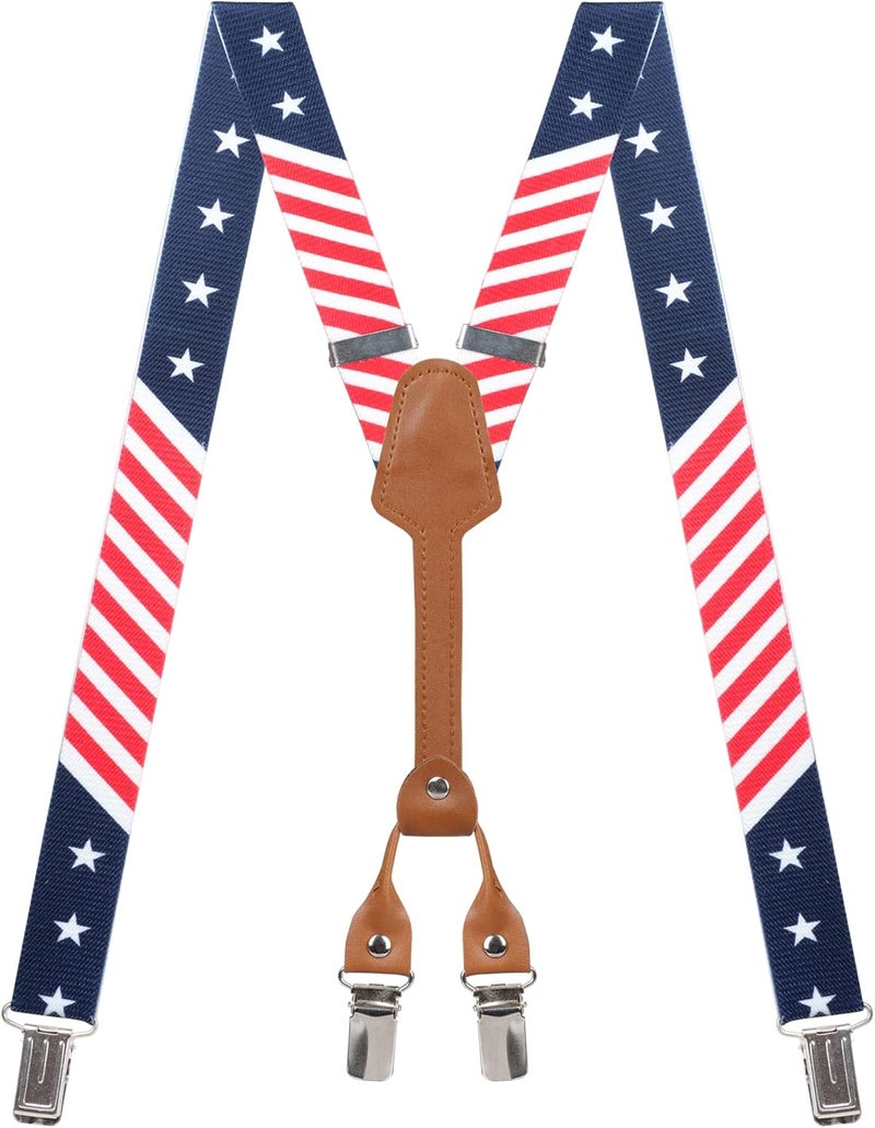 Action Ward Store Women's Suspenders - 1" Width - Y Back 4 Clip Skinny Ladies Suspenders - Image 1